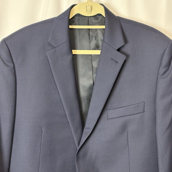 LRL Ralph Lauren Suit Sport Coat Mens 44L Navy Blue Two Button Preppy Classic - Picture 2 of 7